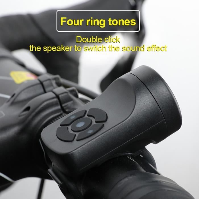 Sonnette vélo électrique USB rechargeable IP65 étanche 120dB Klaxton Sonnette vélo électrique USB rechargeable IP65 étanche 120dB Klaxton