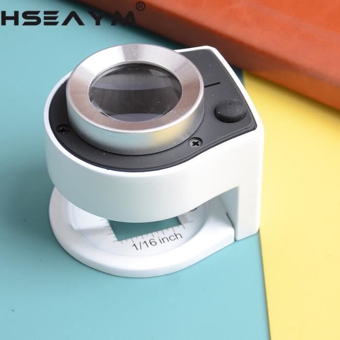 Nikou Loupe en Tissu - 1 pc LED Pliable Support Tissu Tissu loupe carrée loupe Pliable 10X lentille Montre bijoutier Outil Haute définition