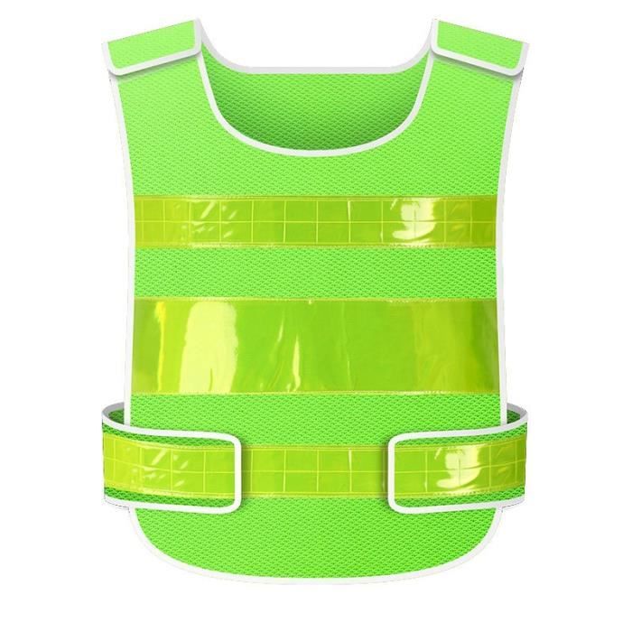 Taille unique jaune vert pomme Gilet de s curit r glable
