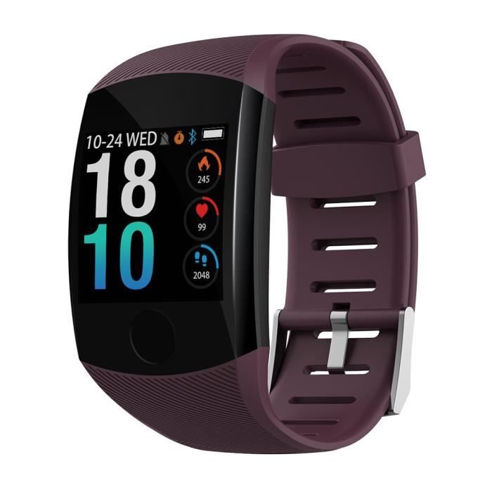 Montre connectee Makibes B01 bande intelligente hommes femmes Bluetooth Fitness Tracker Bracelet IP67Waterproof Type Red wine. Cdiscount Telephonie