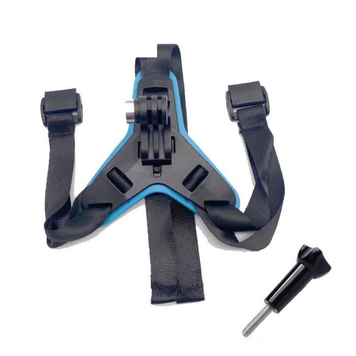 Coque - housse - étui,Sangle mentonnière pour casque de Moto GoPro Hero 10 9 8,accessoires,caméra d'action,Support- blue[A48293]