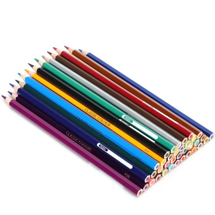HURRISE Crayon de couleur 120 crayons de couleur différents artiste peintre dessin  crayon pour croquis fournitures d'art scolaire - Cdiscount Beaux-Arts et  Loisirs créatifs