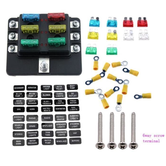 Support Fusible MEGA 500A Avec Fusible - Pour Camion, Auto, Bateau 12V/24V - Noir, Robuste