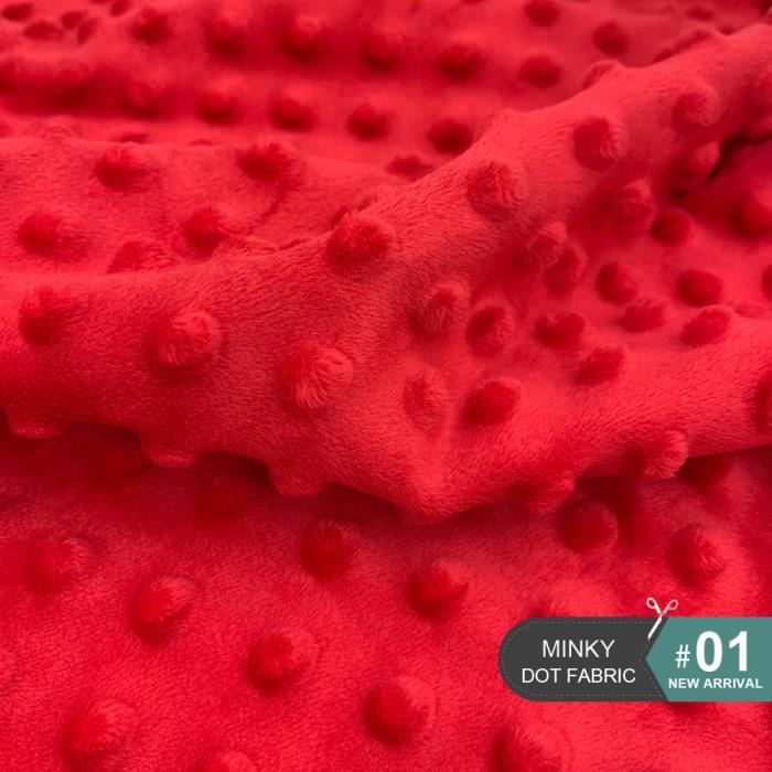 Tissus,SEWBATO 45x4 580cm Minky Dot tissu pour coudre des vêtements 31