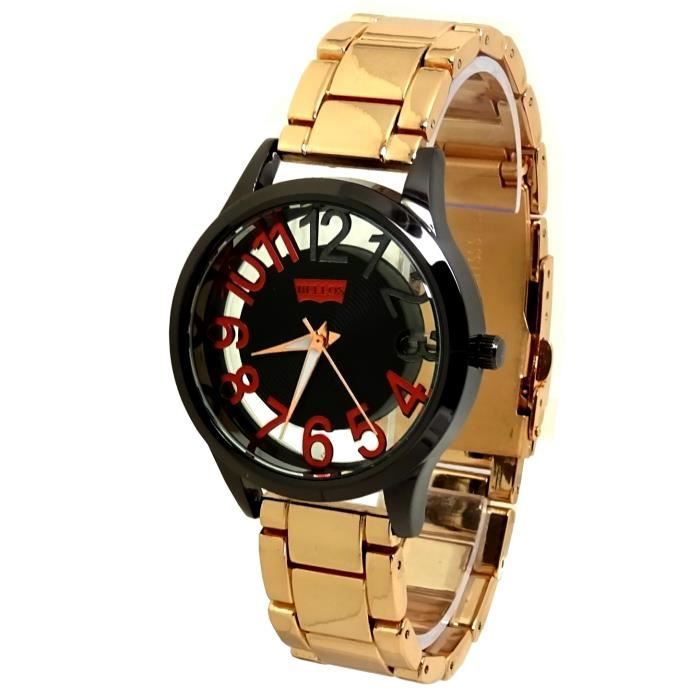 Montre rose gold cadran hotsell noir
