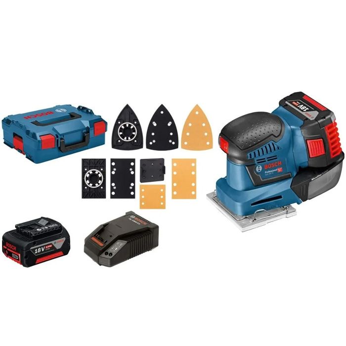 Ponceuse vibrante - BOSCH - GSS 18 V-10 - Batterie 18V 5Ah - Plateau 101x113mm - Sans fil
