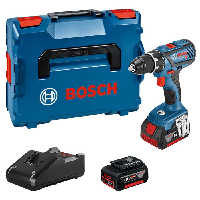 Perceuse visseuse 18V GSR 18V 28 + 2 batteries 4Ah + chargeur + BOXX BOSCH 060186610H - vue 1