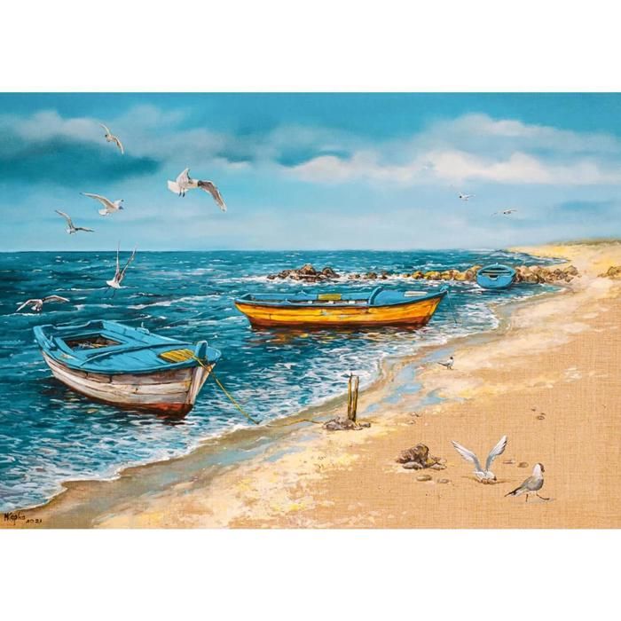 Puzzle 500 pièces : Matin au bord de la mer