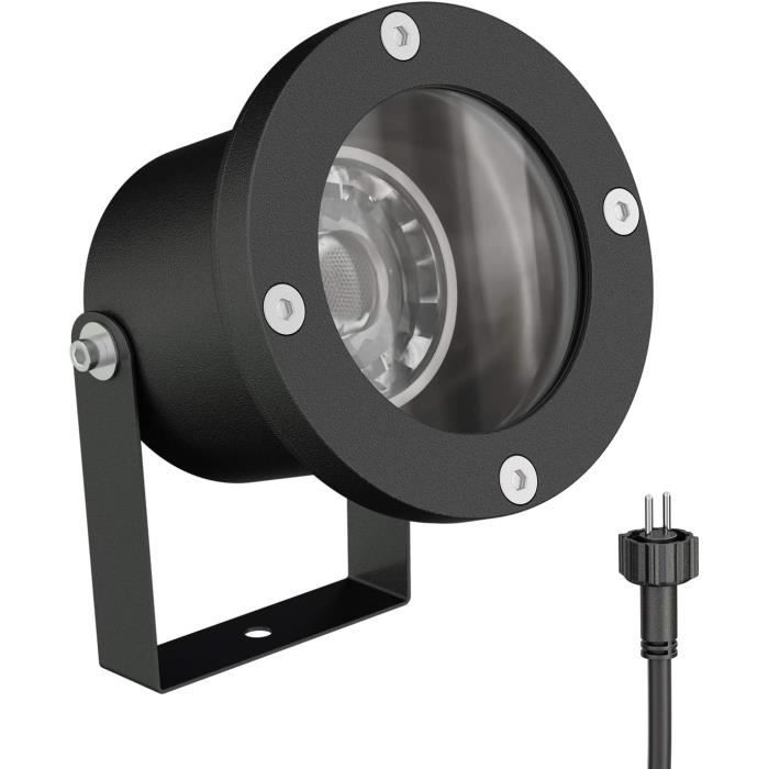 Projecteur De Jardin Ruk Pour L'Extérieur, Aluminium, Noir, Ip55 Incl ...