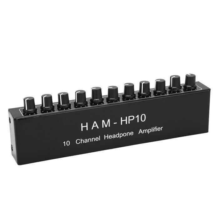 Casque 10 Canaux Amplificateur Audio Stéréo Portable - Distributeur Pour Studio Et Scène, Mini Jack 3.5mm