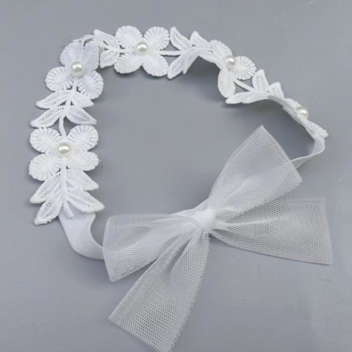 5 Pièces Bandeaux Cheveux Mignons Pour Bébé Fille - Headbands Gros Grain Fleuris Nouveau-Né