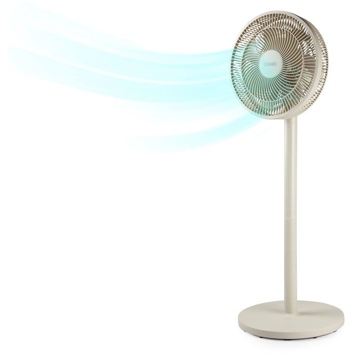 Ventilateur 2 en 1 sur pied et sur table DOMO 3 vitesses Avec 7 pales Silencieux Sable