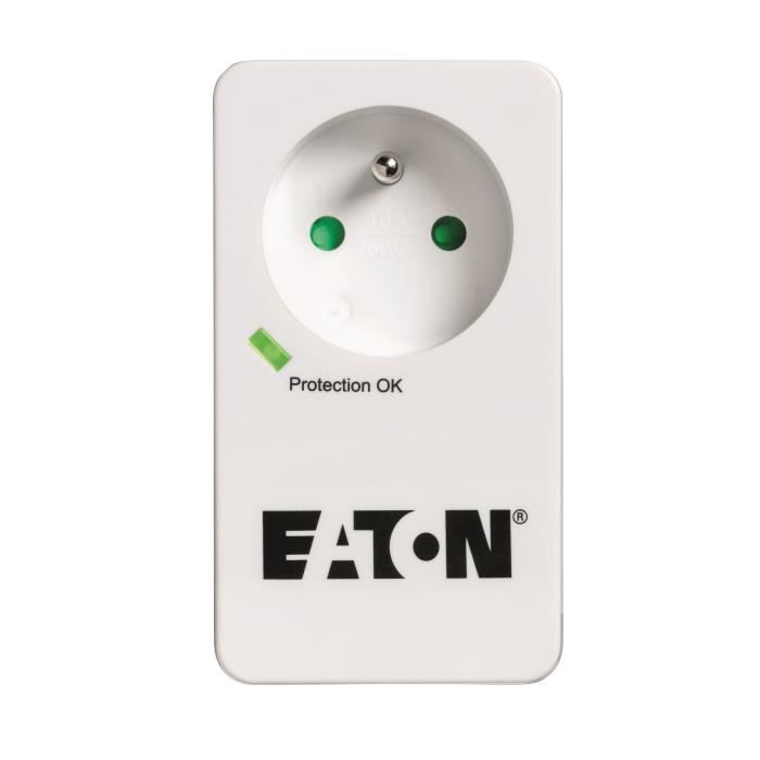 Eaton Multiprise/Parafoudre - Eaton Protection Box 6 USB FR - PB6UF - 6  prises FR + 2 ports USB - Blanc & Noir
