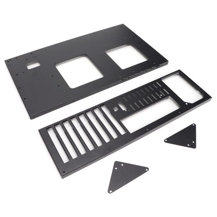 Boîtier Avec écran Tactile 7 Pouces Pour Raspberry Pi - Résolution 1024x600, Support Stable, Coque Plastique Noire