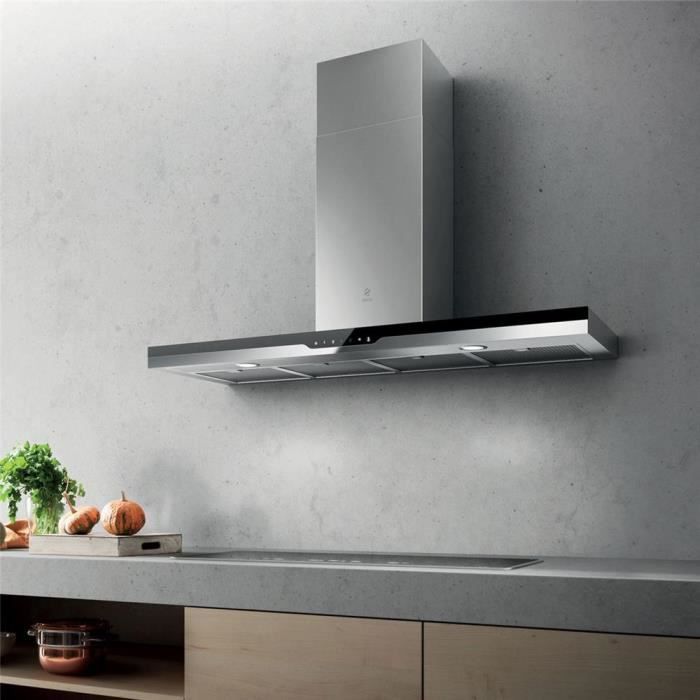 Klarstein Zola 90 Hotte Aspirante Sans Tete 90cm Debit 640 M H Eclairage Led Panneau De Commande Tactile Verre Noir Inox Achat Vente Hotte Cdiscount