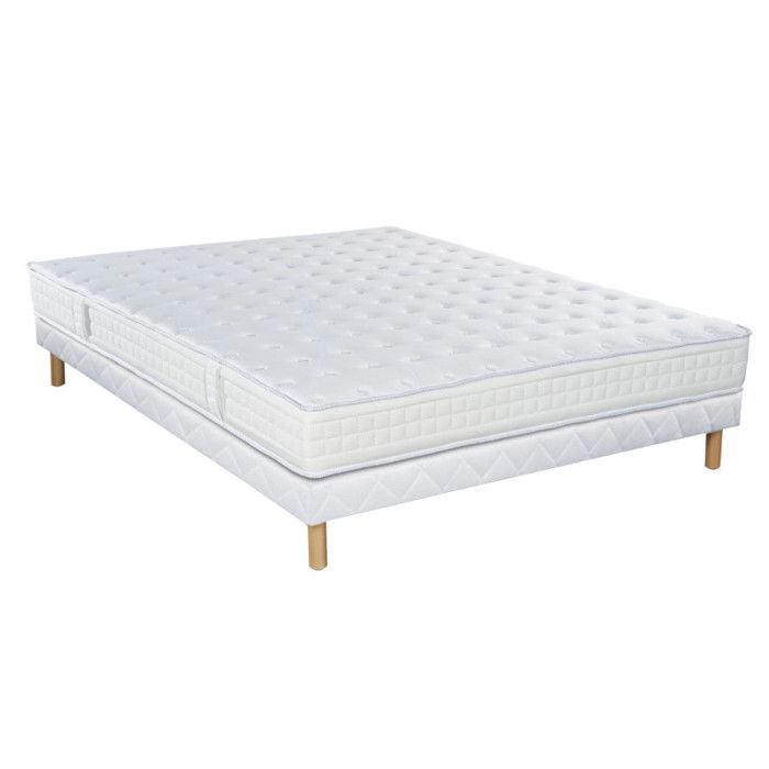 Ensemble Essenzia CHARME + Sommier Tradition + Pieds 200x220 Mousse