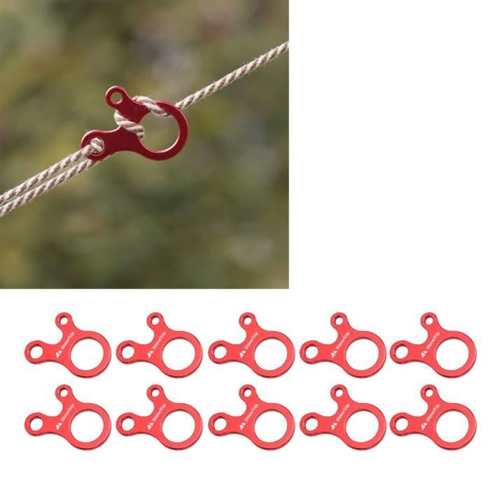 Tendeurs corde 3 trous pour camping - FAFEICY - LIS - Antidérapant - Structure durable - Kit complet
