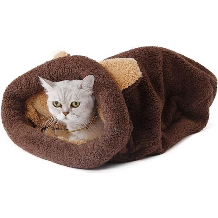Comparer les prix de Sac de Couchage pour Chat Doux et Confortable, Lit Chat,Panier Chat, Lit pour Chat,Corbeille pour Chat Niche Dôme Igloo 65 * 55cm
