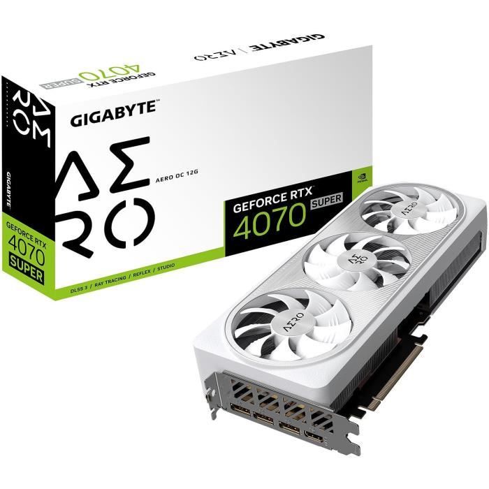 GIGABYTE - Carte Graphique - GeForce RTX 4070 SUPER AERO OC 12G