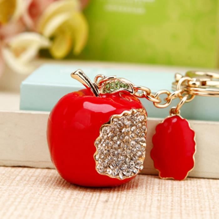pomme decorative cristal rouge cdiscount