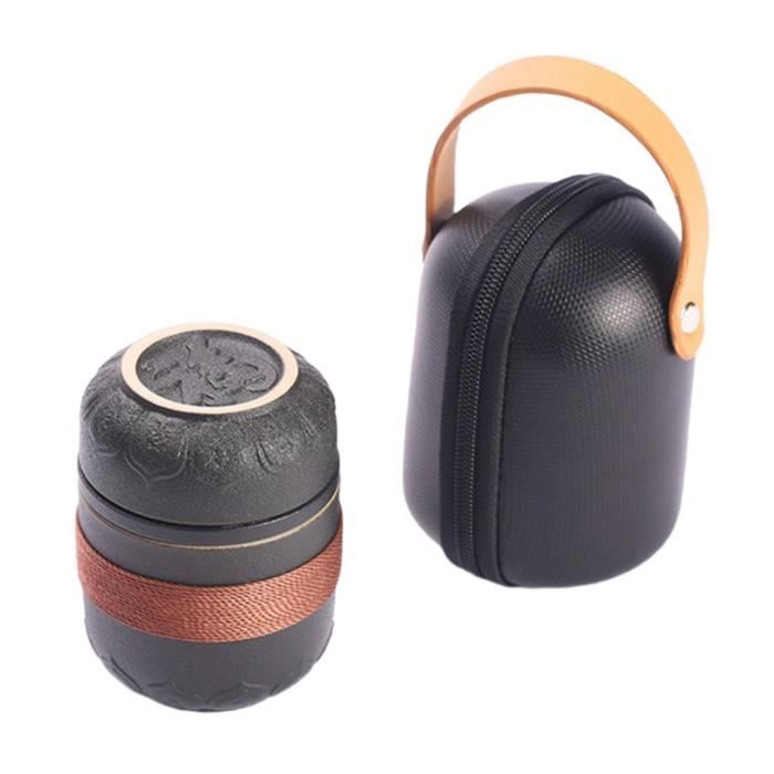 Set De Thé En Céramique De Voyage Avec Sac - Service à Thé Chinois Kung Fu - Inclut Fouet Matcha, Tasses Et Pot - Cadeau Élégant