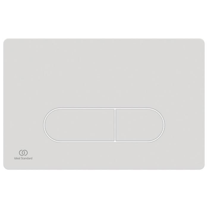 IDEAL STANDARD Plaque de commande 2F Oleas M1 - Mécanique - Angles arrondis - Blanc