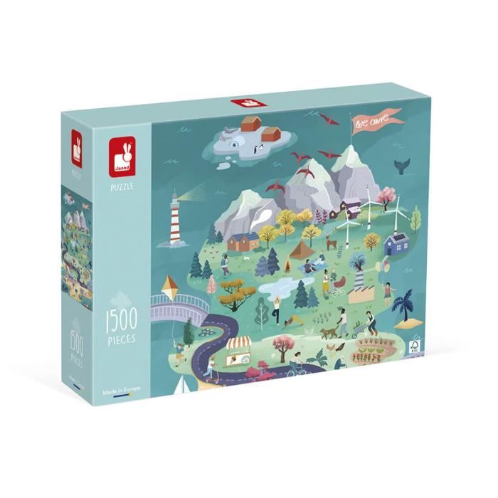Puzzle Ecologie JANOD - 1500 Pièces - Carton et Emballage FSC