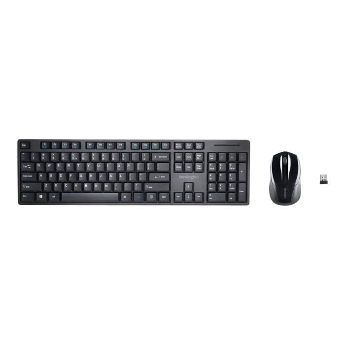 Ensemble clavier et souris sans fil - Kensington - Pro Fit - 2.4 GHz - Allemand - Noir