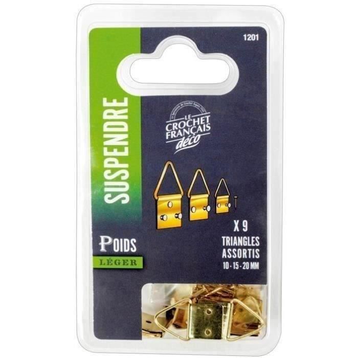 Triangle accroche tableau - lot de 9 - assortiment