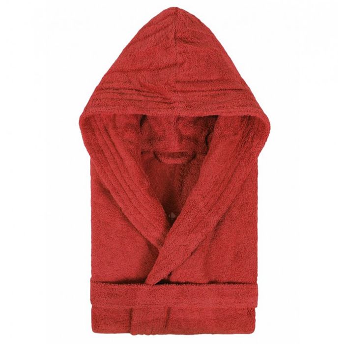 Peignoir à capuche enfant PURE coton 10 ANS rouge Cdiscount Maison