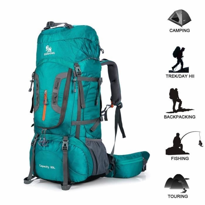 80L tactique sac a dos etanche voyage randonnee sac a dos camping en plein air sac a dos sac de sport d escalade Cdiscount Sport
