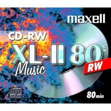 CD-RW MAXELL - XL-II 80 - 700 Mo - 80 min - 12x - Boîtier standard