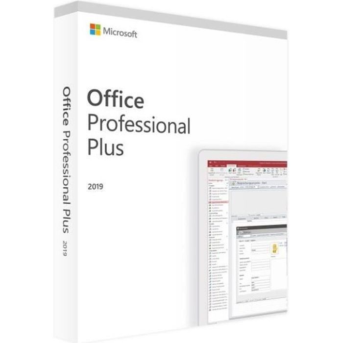 Microsoft Office 2019 Professionnel Plus (clé \