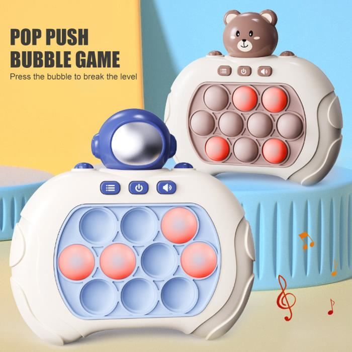 Jeu Pop électronique Quick Push – Console Portable Avec 3 Modes Et 4 Jeux – Pop Bubble Sensory – Cadeau Pour Enfants Et Adultes (rose)