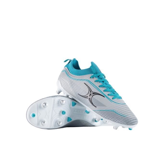 Chaussures de rugby de rugby Gilbert Cage Pace 6S - cool grey/aqua - 48