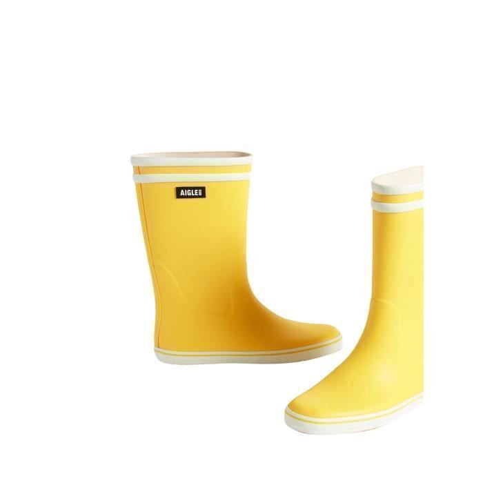 Bottes de pluie AIGLE Malouine Jaune/blanc Plat A