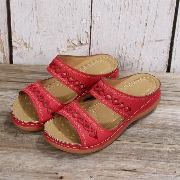 Sandales Plates Femme JAK Shoe Studio - Imprimé Serpent Rose Et Noir - Taille 5 (38)