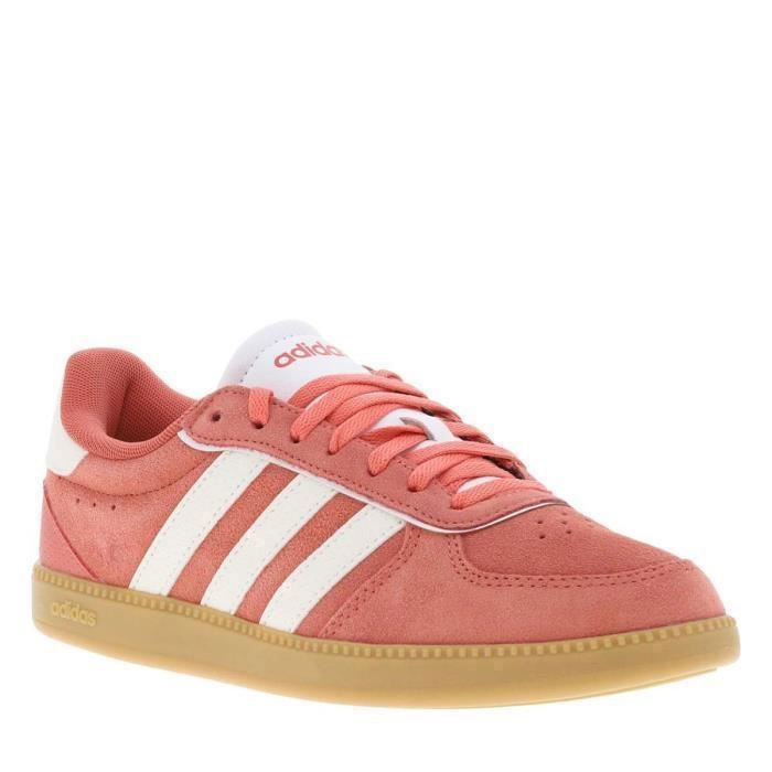 Baskets ADIDAS PERFORMANCE Talon Plat Cuir Rouge Femme