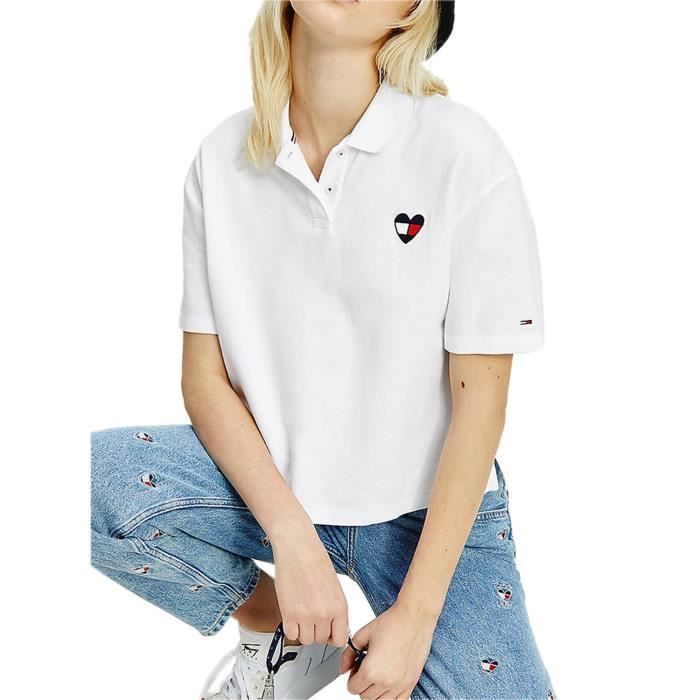 Polo tommy jeans femme clearance