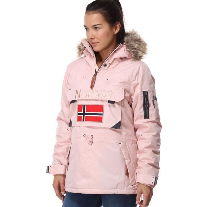 Manteau hiver femme deals rose poudré