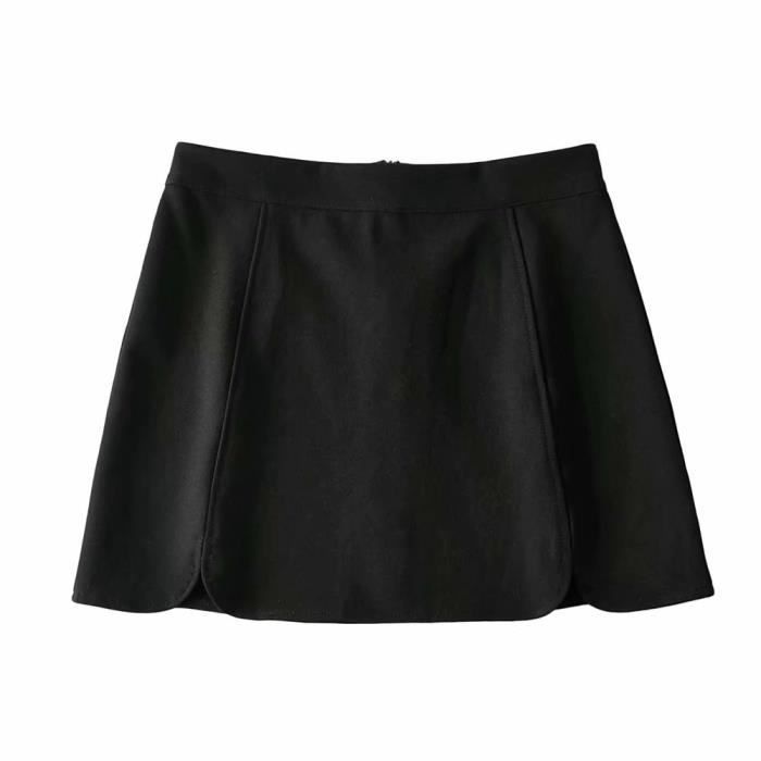 Mini-jupe En Cuir Balmain Noire Plissée - Coupe A-Line - Taille 40 - Occasion Très Bon état