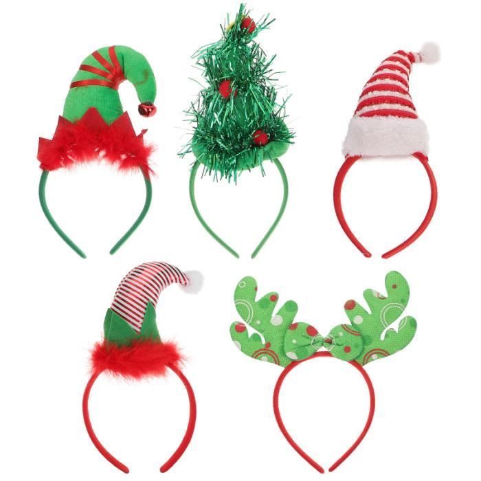 Lot De 2 Bandeaux De Noël Serre-Têtes De Noël En Forme De Cerf Avec