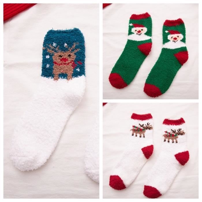 2 Paires De Chaussettes En Molleton Corail - Jolies Chaussettes Pour