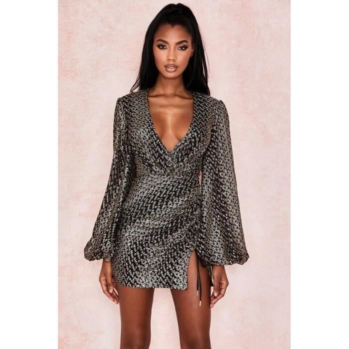 Robe Bohème Femme Manches Longues - Coupe Ample Irrégulière Style Ethnique Pour Automne-hiver
