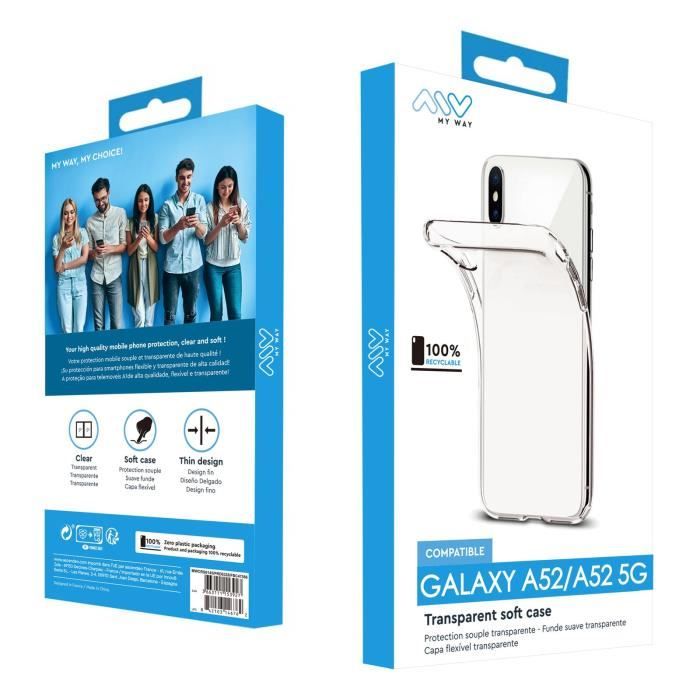 MYWAY Coque souple transparente Samsung Galaxy a52/ a52 5G