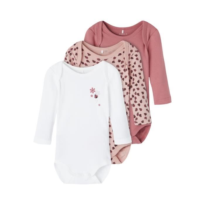 Body Bébé Ensemble 3 Bodys Fille à Manches Longues - Body Pour Bébé Body Pour Fille à Manches Longues En Coton Du Body Bébé Ensemble 3 Bodys Fille à Manches Longues - Body Pour Bébé Body Pour Fille à Manches Longues En Coton Du