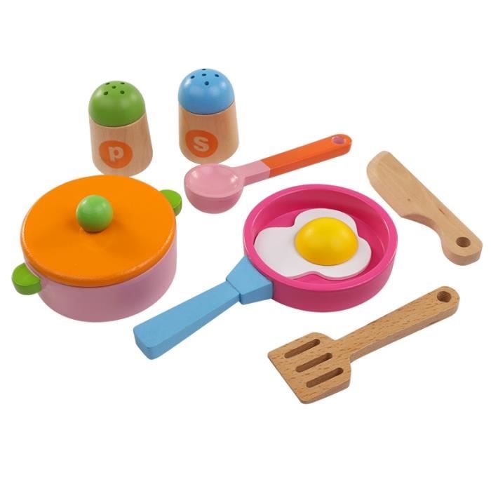 8 Pcs En Bois Enfants Cuisine Simulation Ustensiles De Cuisine Jouets Achat Vente Jouet 8 Pcs En Bois Enfants Cuis Cdiscount
