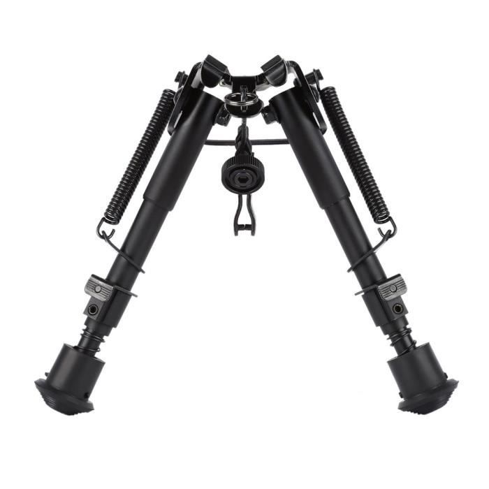 Bipied Pliable Réglable 6-9 Pouces Pour Fusil - Montage Picatinny, Acier Noir, Résistant Aux Chocs