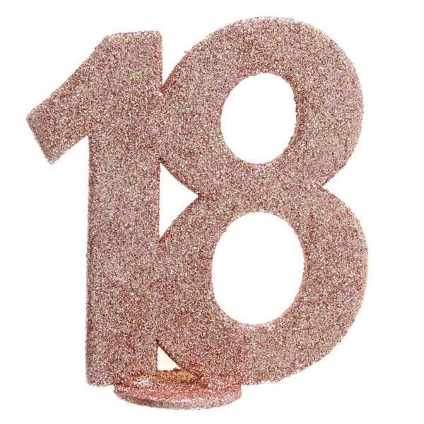 R 6915 1 Centre De Table Anniversaire 18ans Rose Gold Paillete
