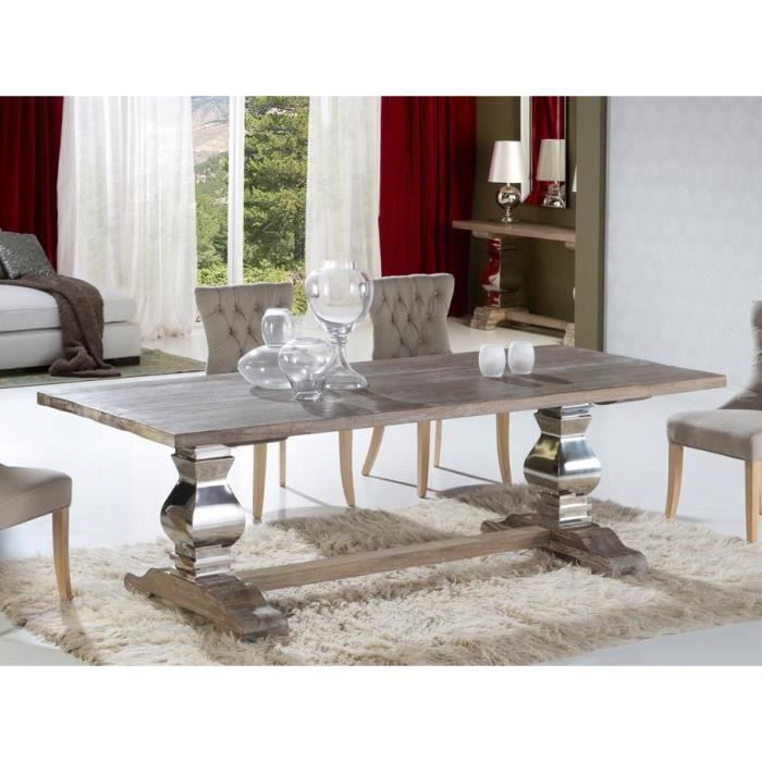 Table design de salle a manger en bois ancien massif ...